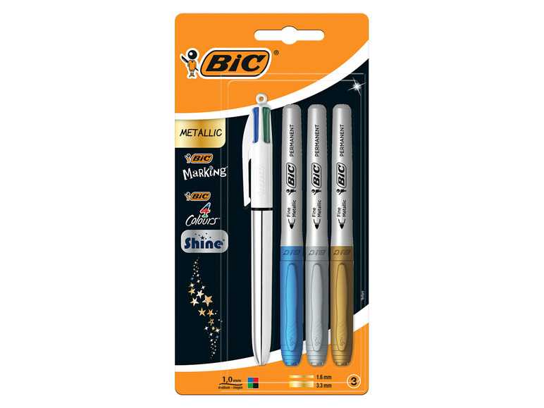 BIC Súprava pastelových/metalických permanentných zvýrazňovačov