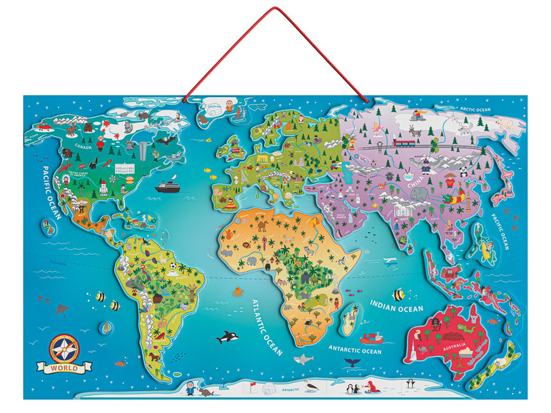 Playtive Magnetická mapa (mapa sveta) Playtive