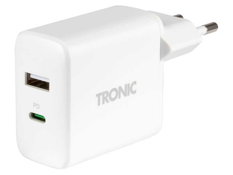 TRONIC Dvojitá USB nabíjačka (biela) TRONIC