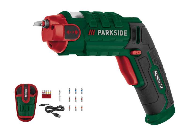 PARKSIDE® Aku skrutkovač s vymeniteľnými bitmi 4 V Rapidfire 2.2 PARKSIDE®