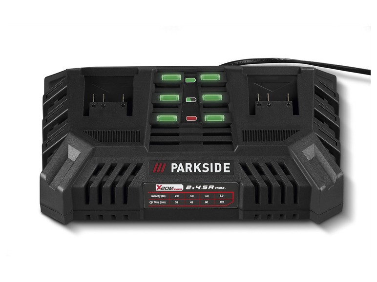 PARKSIDE® Dvojitá nabíjačka na akumulátor 20 V/4