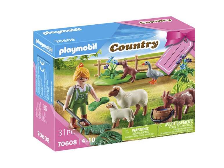 Playmobil Darčeková súprava na hranie s menovkou (farmárka so zvieratami) Playmobil